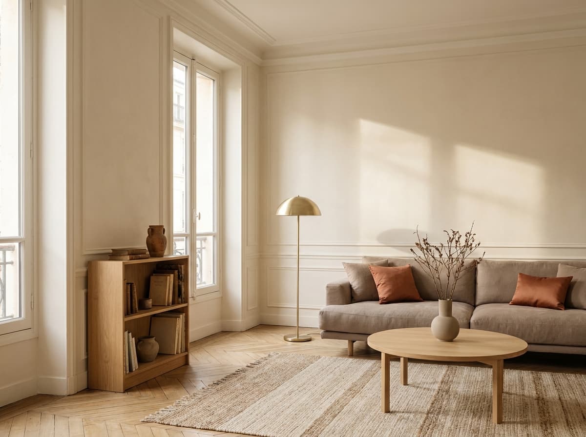 Peinture complète d'un appartement T3 rénové à Paris 15ᵉ